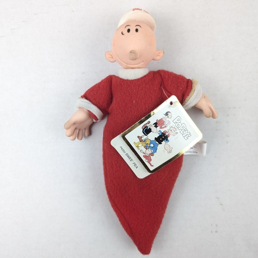 Vintage Swee’Pea Plush Popeye 1985 King Features Doll w/ Tag Approx 10.5"